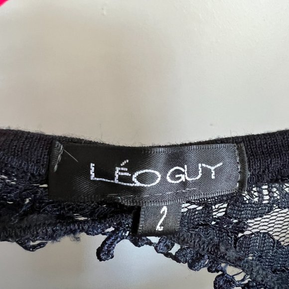 Leo Guy Navy Lace Knit Dress - Picture 2 of 5